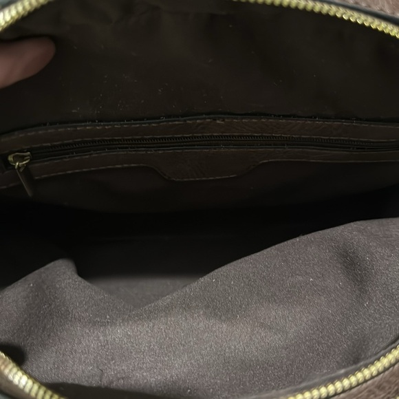 VERSONA WESTERN BROWN ROUND SHOULDER BAG With Fringe on the detachable Strap NWT - Picture 6 of 9